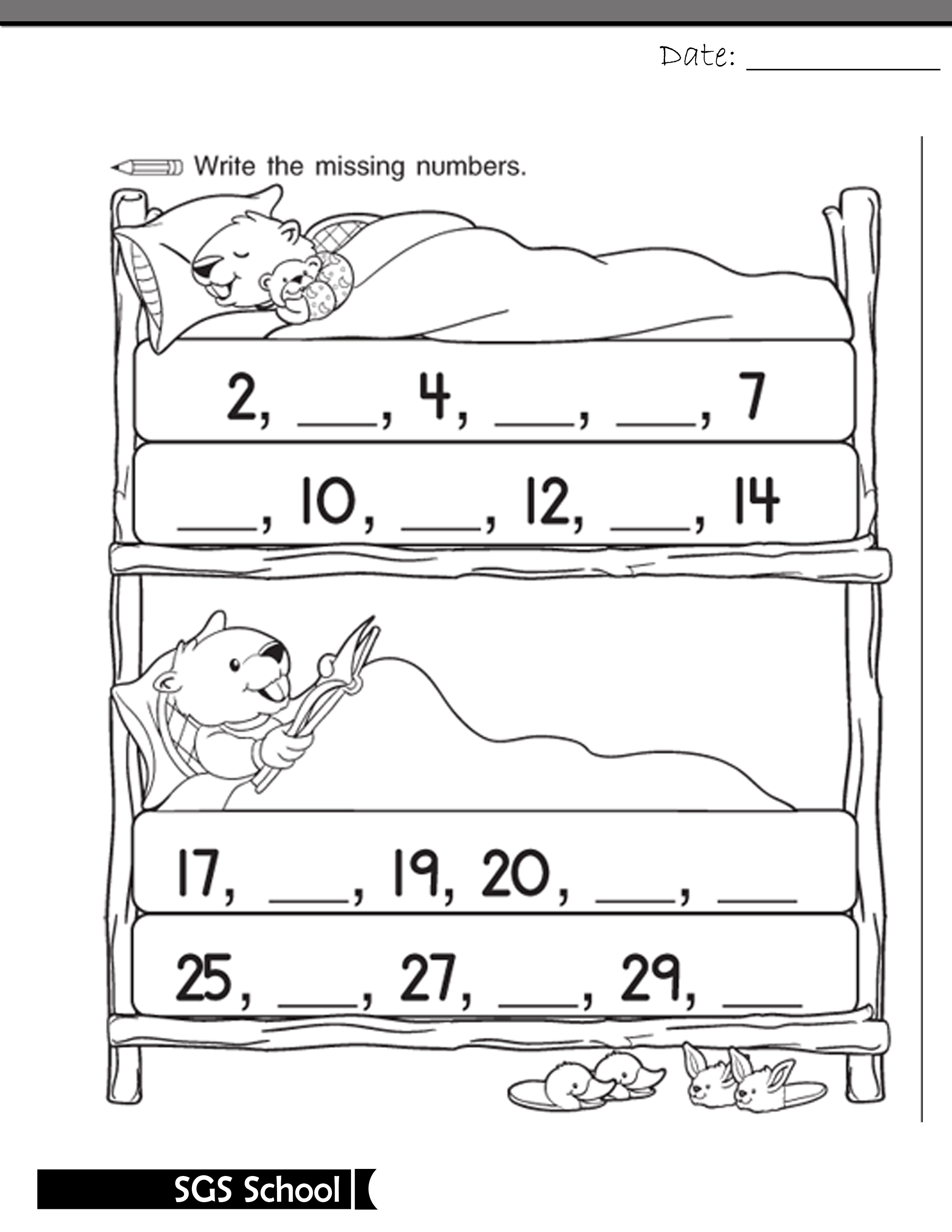 English Worksheets For Kg Class
